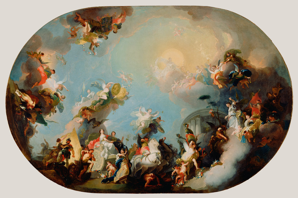 Detail of The Glorification of the Union of the Houses of Hapsburg and Lorraine by Franz Anton Maulbertsch