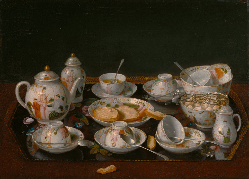 Detail of Still Life: Tea Set by Jean-Étienne Liotard