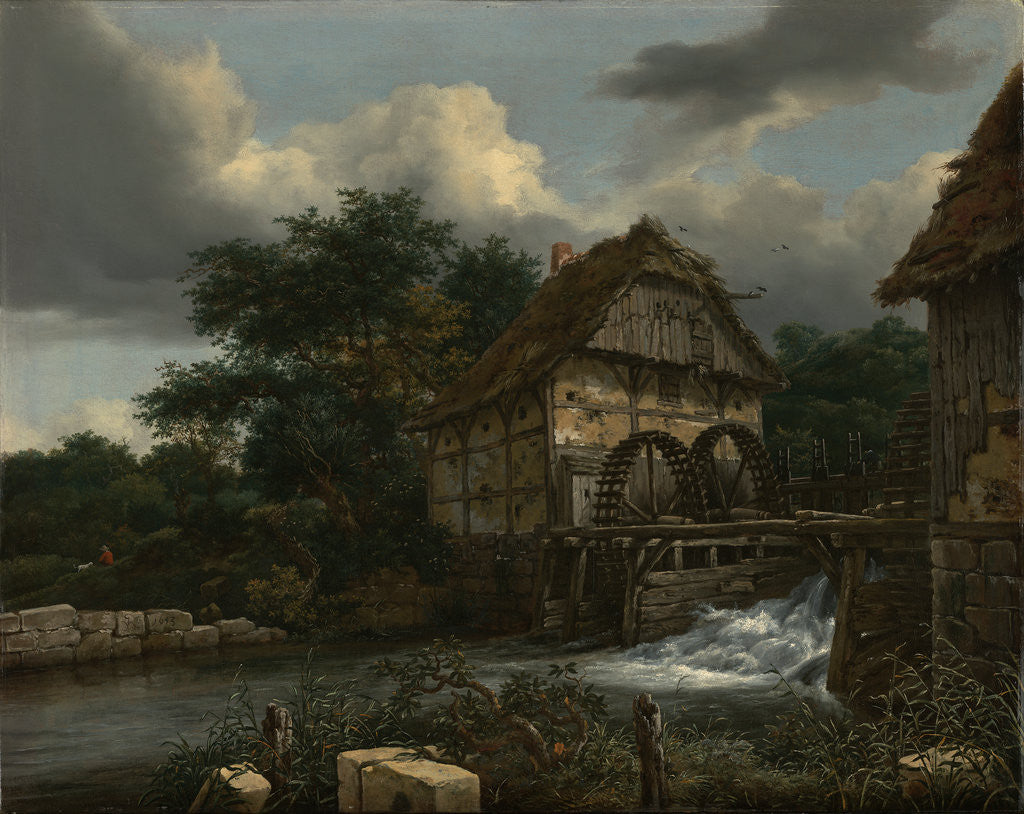 Two Watermills and an Open Sluice by Jacob van Ruisdael