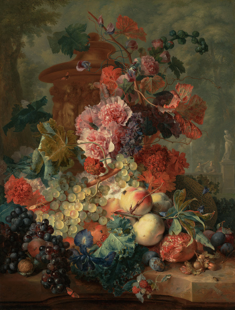 Detail of Fruit Piece by Jan van Huysum