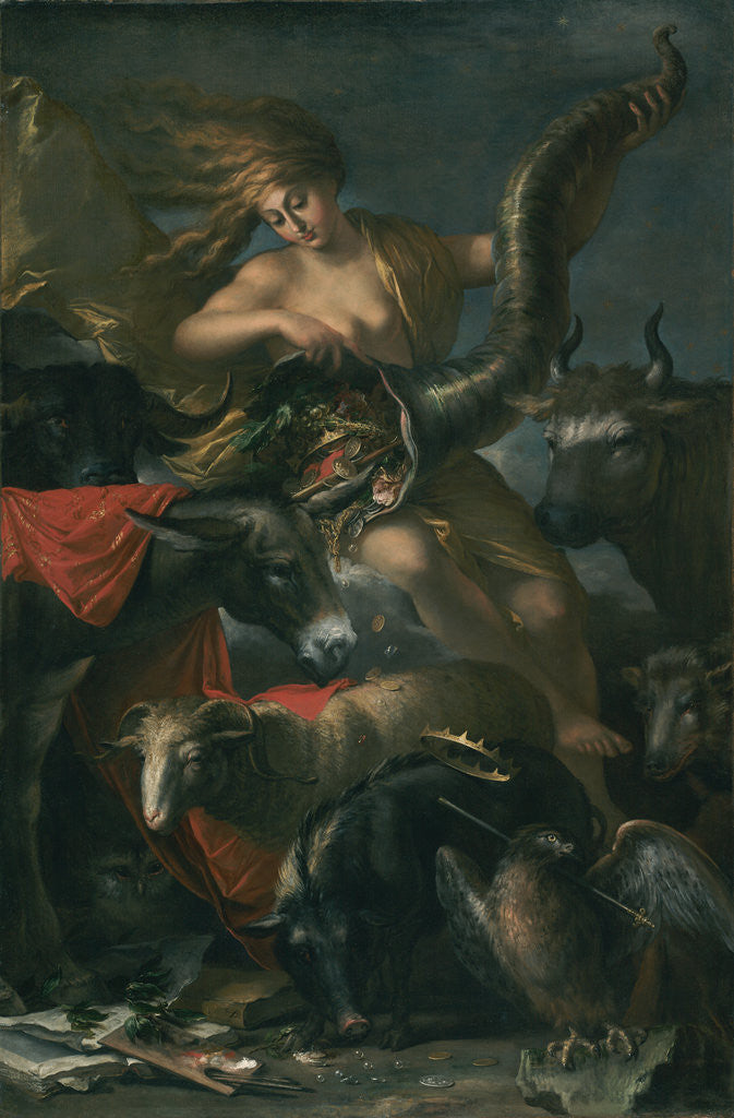 Detail of Allegory of Fortune by Salvator Rosa