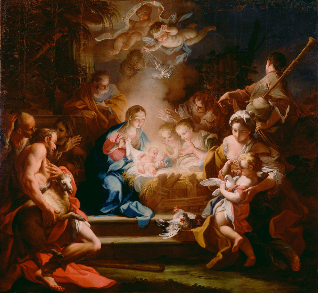 Detail of The Adoration of the Shepherds by Sebastiano Conca