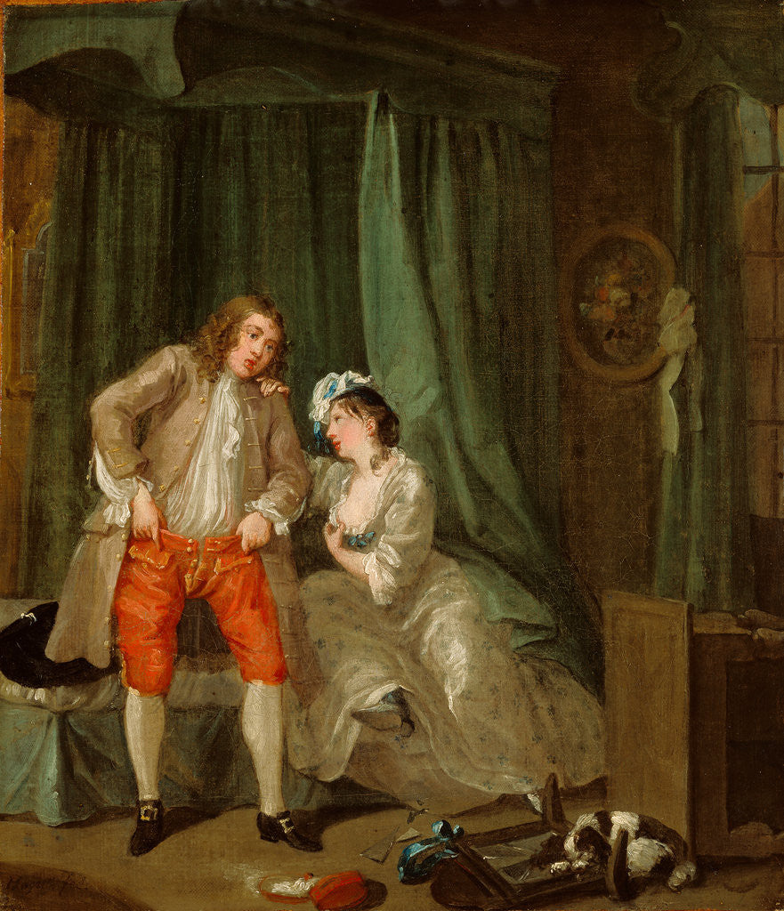 Detail of After by William Hogarth