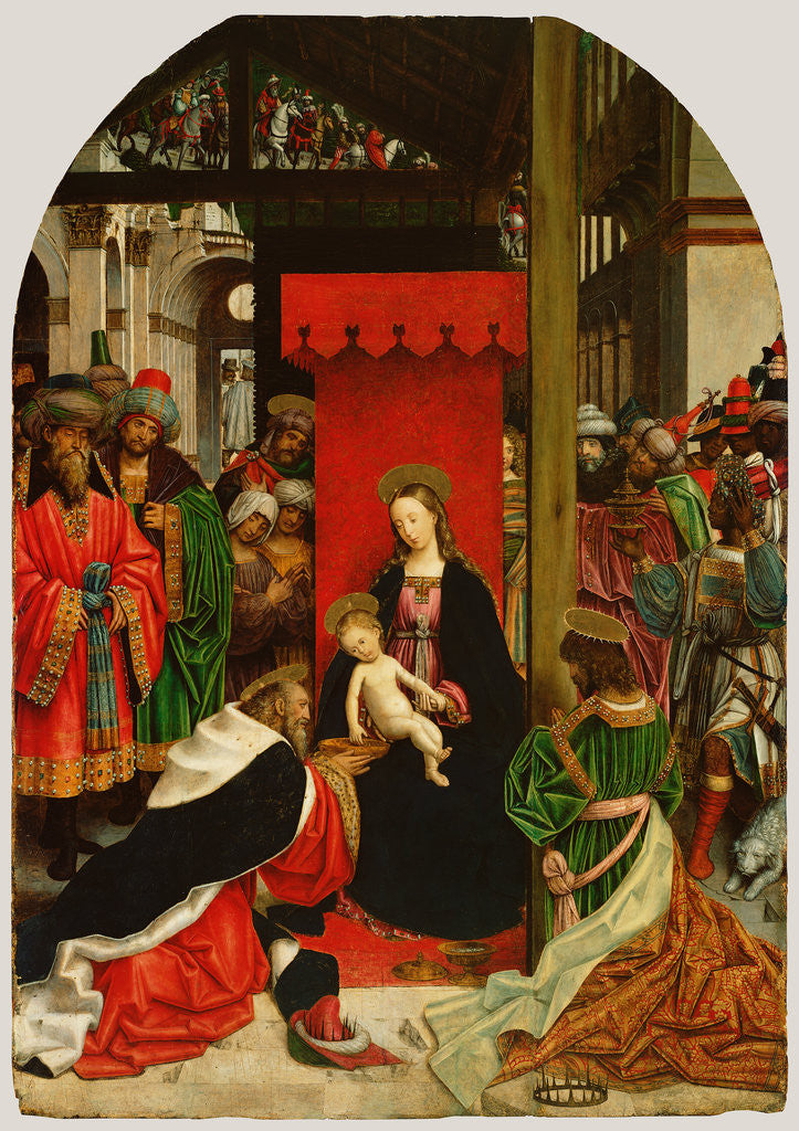 Detail of Adoration of the Magi by Defendente Ferrari