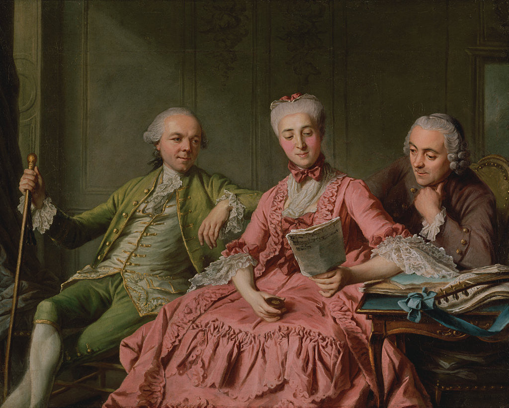Presumed Portrait of the Duc de Choiseul and Two Companions by Jacques Wilbaut