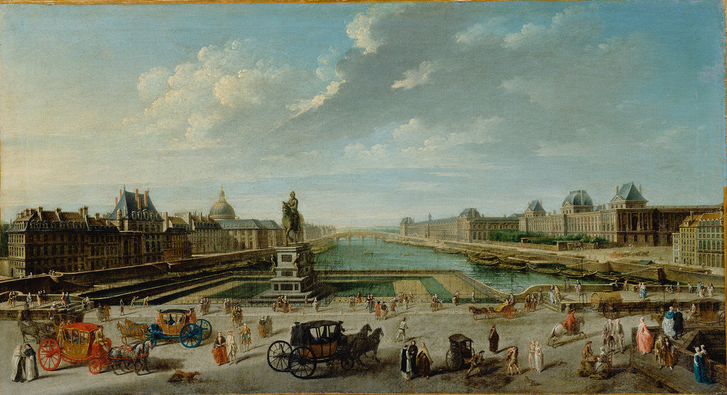 Detail of A View of Paris from the Pont Neuf by Jean-Baptiste Raguenet