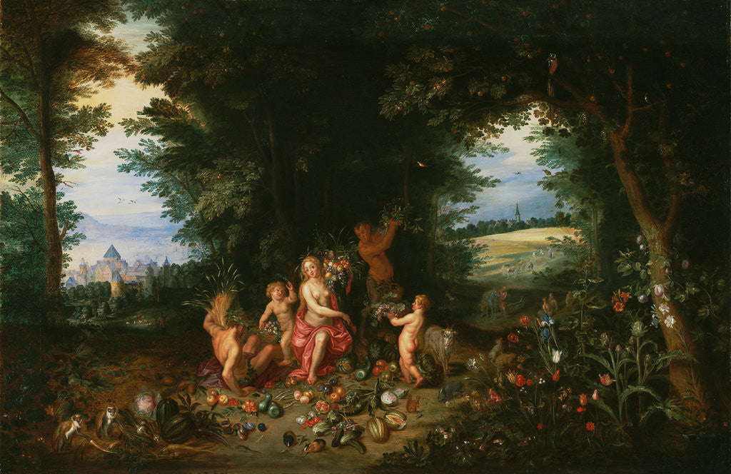 Detail of Landscape with Ceres (Allegory of Earth) by Jan Brueghel the Younger