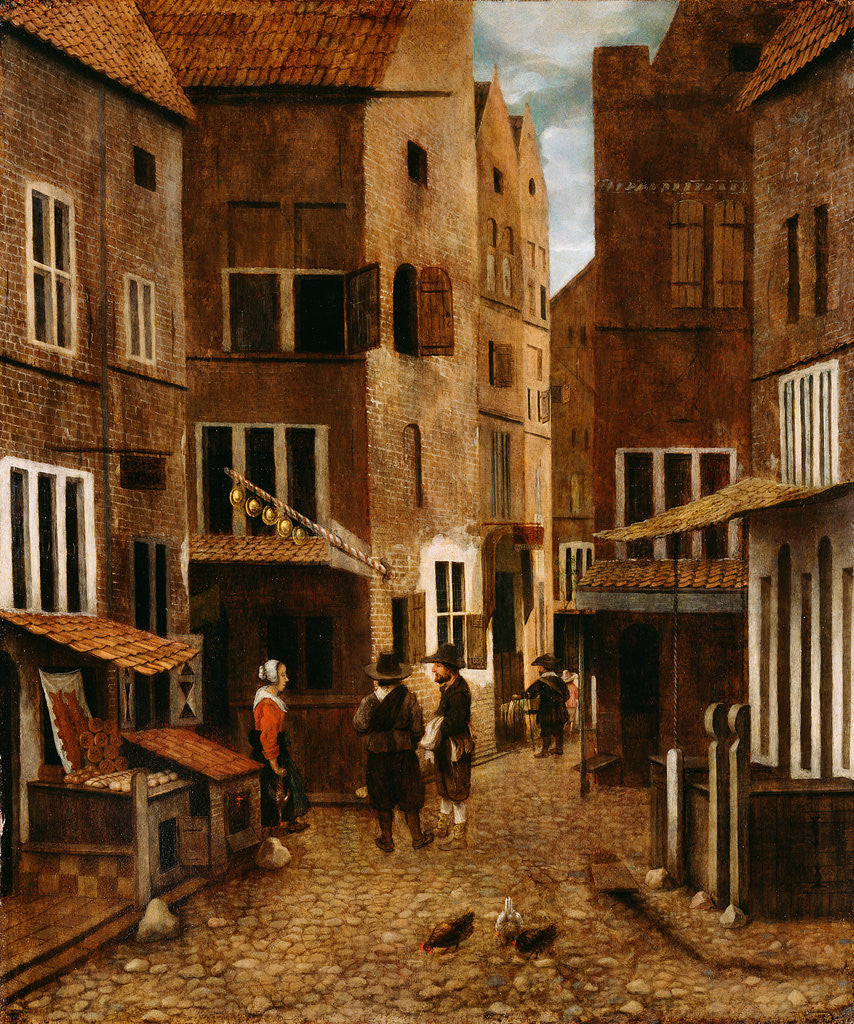 Detail of Street Scene by Jacobus Vrel