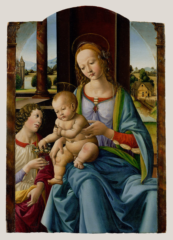Detail of Madonna and Child by Studio of Lorenzo di Credi