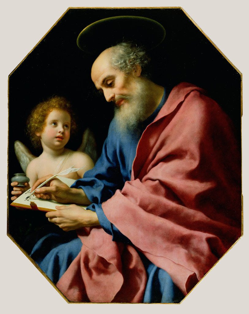 Detail of St. Matthew Writing His Gospel by Carlo Dolci