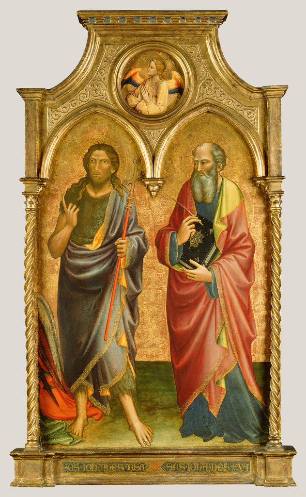 Detail of Saints John the Baptist and John the Evangelist by Mariotto di Nardo