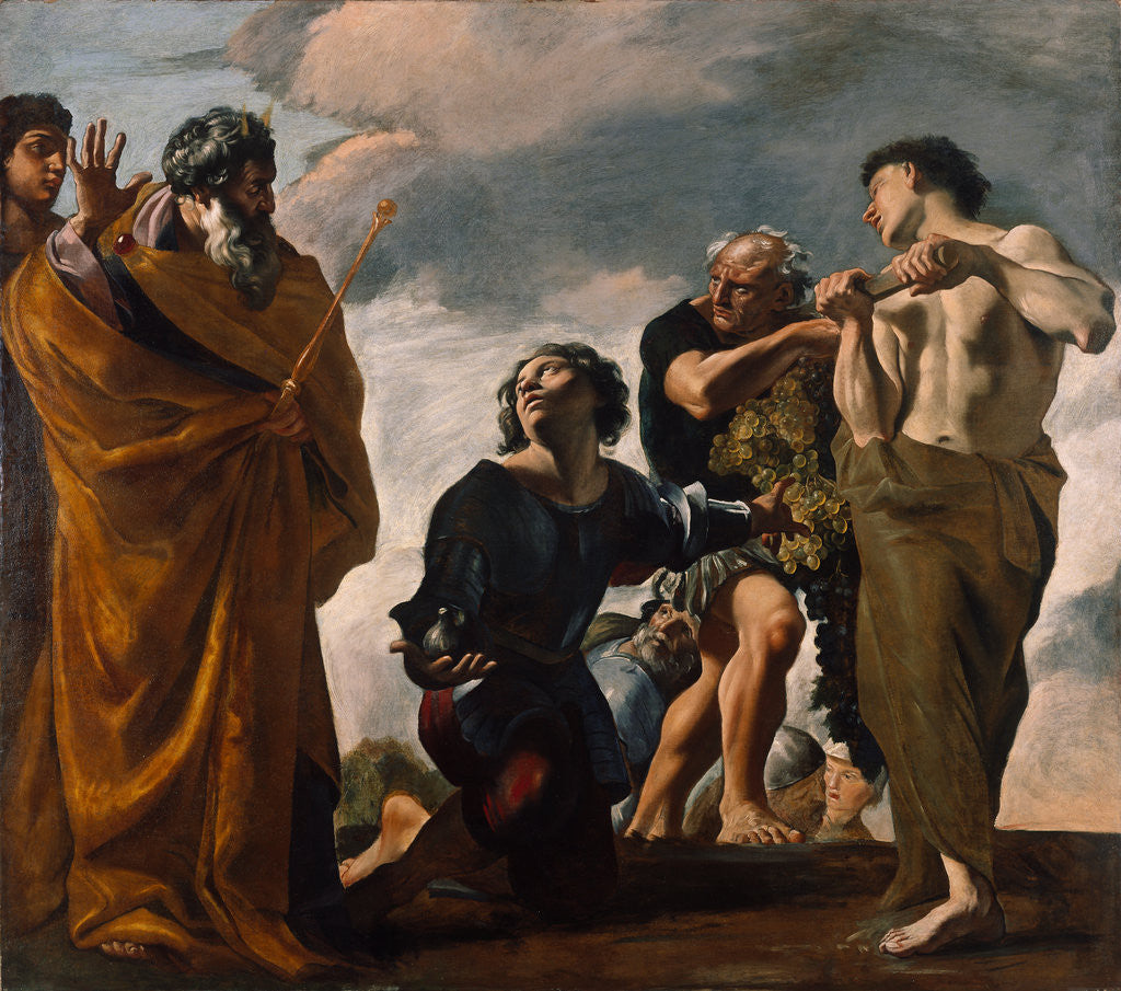 Detail of Moses and the Messengers from Canaan by Giovanni Lanfranco