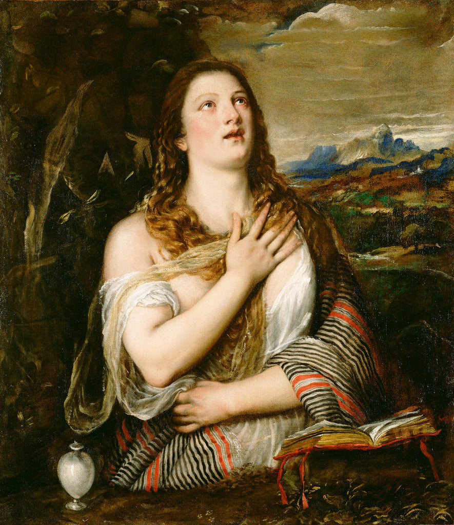 Detail of The Penitent Magdalene by Titian