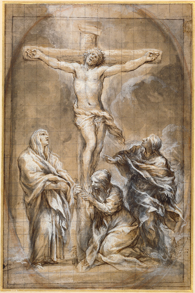 Detail of Christ on the Cross with the Virgin Mary, Mary Magdalene, and Saint John by Pietro da Cortona