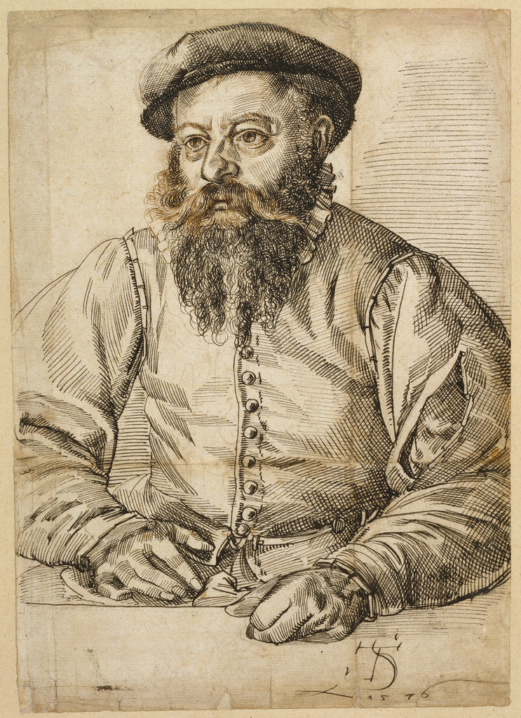 Detail of Portrait of a Bearded Man by Tobias Stimmer