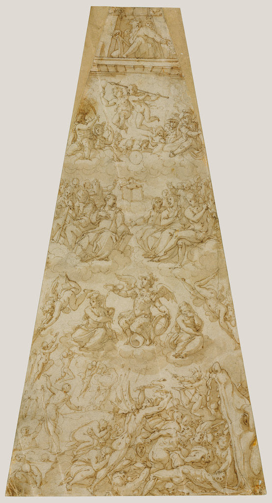 Detail of Compositional Study for the Southeast Section of the Cupola of Florence Cathedral by Giorgio Vasari