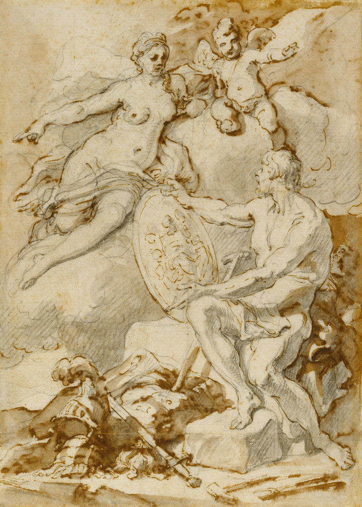 Detail of Venus Receiving from Vulcan the Arms of Aeneas by Francesco Solimena