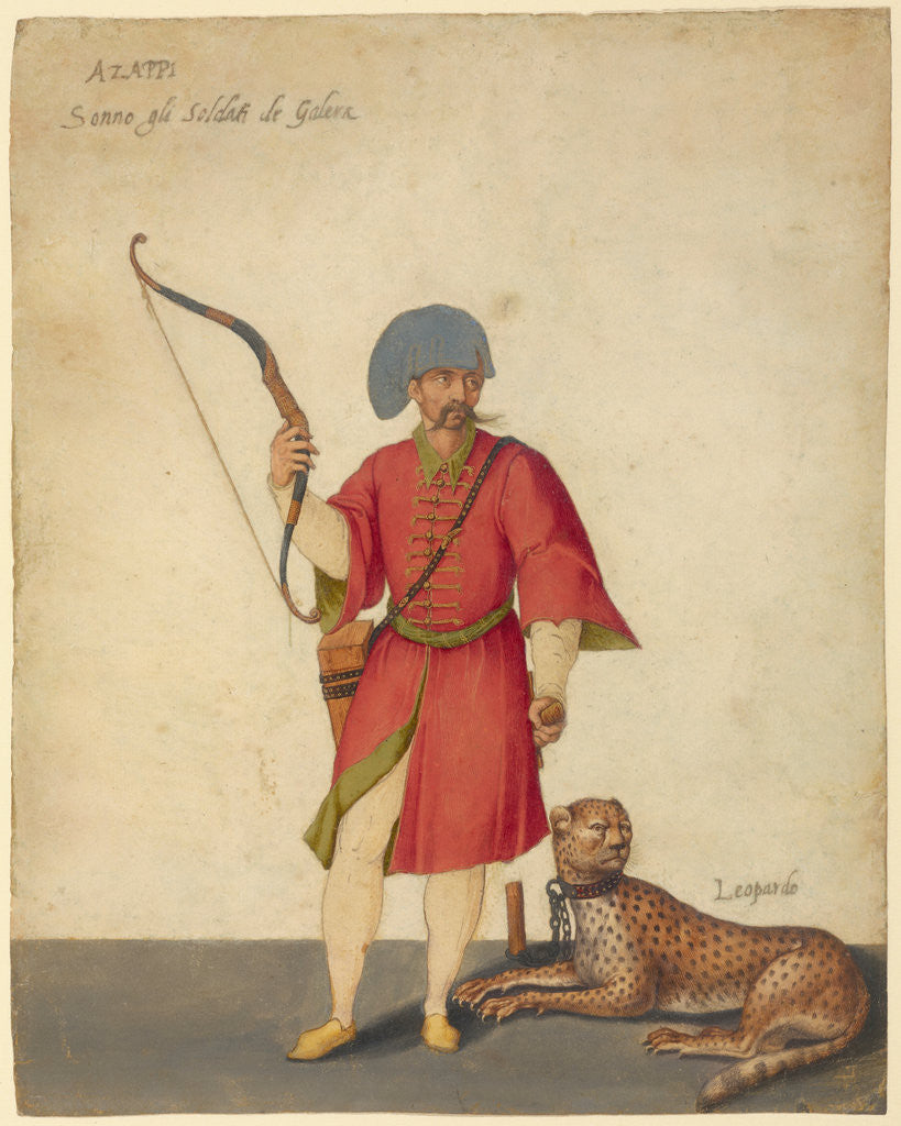 Detail of An Azappo Archer with a Cheetah by Jacopo Ligozzi