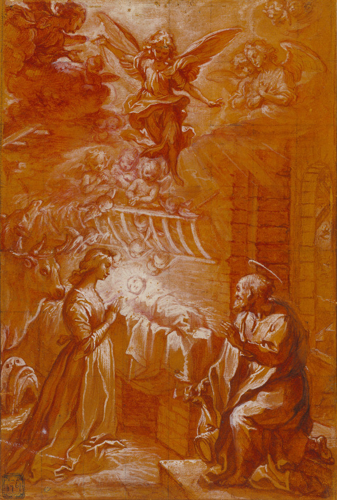 Detail of The Nativity by Francesco Vanni