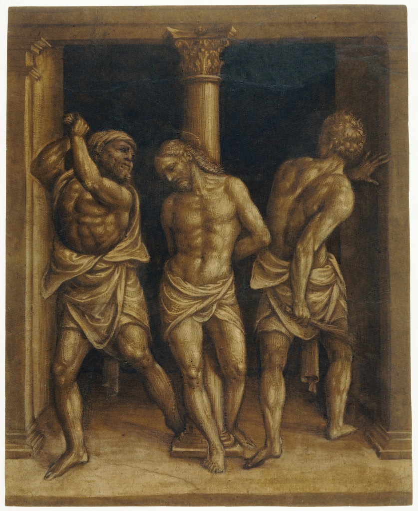 Detail of The Flagellation by Bernardino Lanino