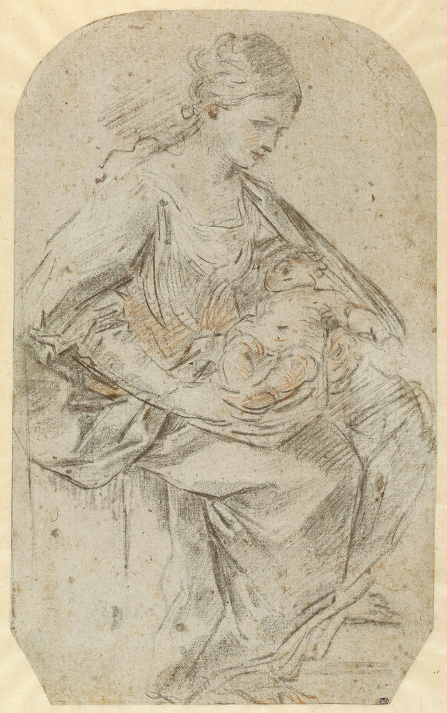 Nativity (recto), Turbaned Woman (verso) by Guido Reni