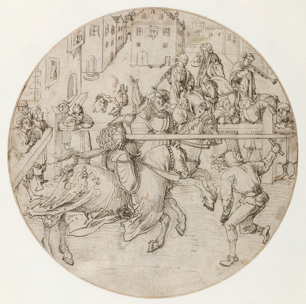 Detail of Tournament Scene by Jörg Breu the Elder