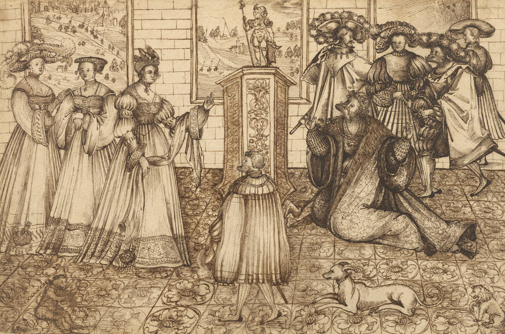 Detail of The Idolatry of Solomon by Monogrammist AS