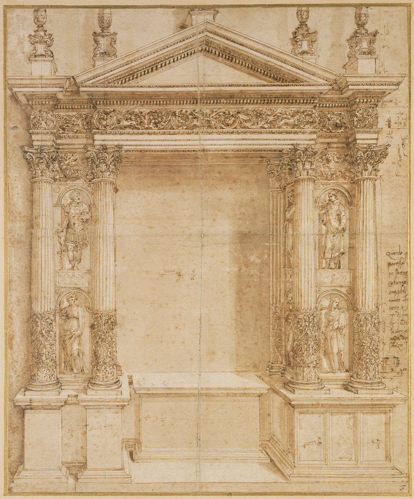 Detail of Design for an Altar by Baldassare Peruzzi