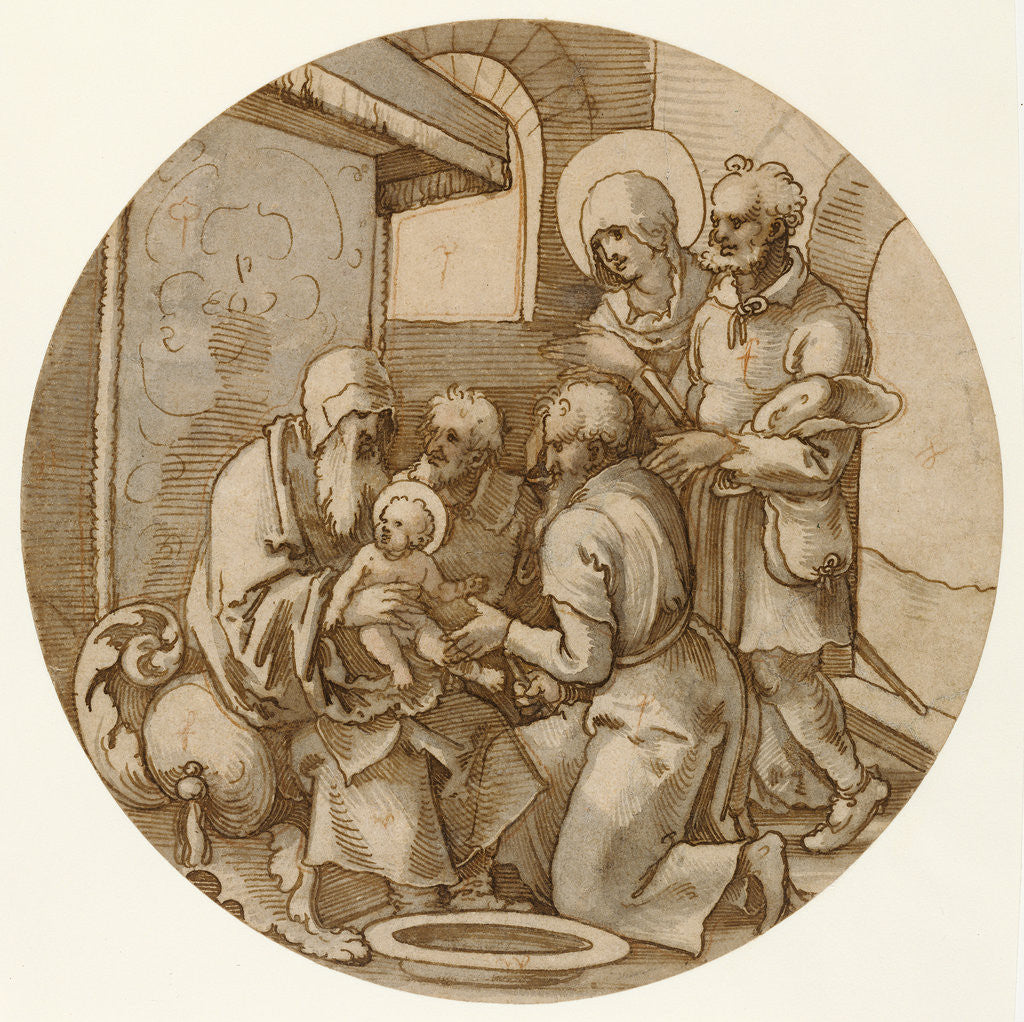Detail of The Circumcision by Sebald Beham