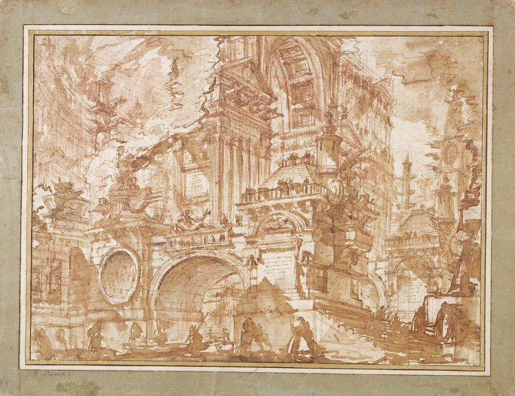 Detail of An Ancient Port by Giovanni Battista Piranesi