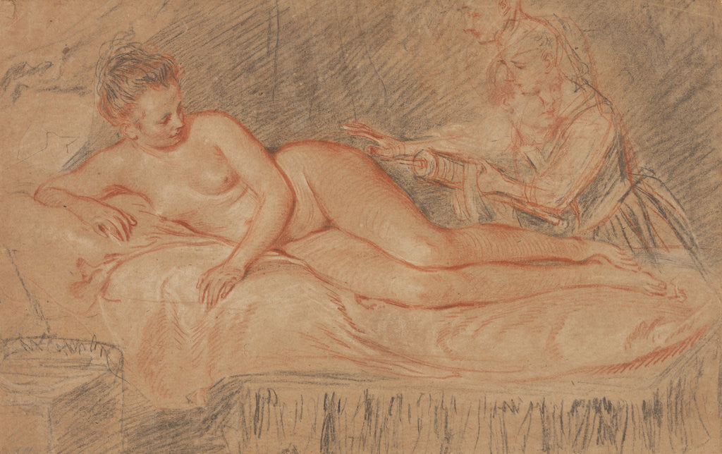 Detail of The Remedy by Jean-Antoine Watteau