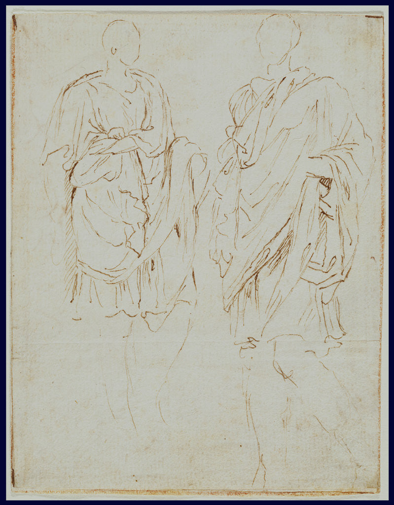 Detail of Two Studies of an Ancient Statue (recto), Scylla and a Centaur (verso) by Nicolas Poussin