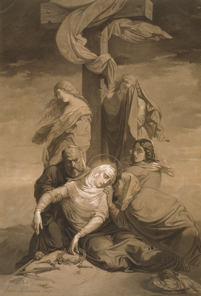 Detail of Lamentation at the Foot of the Cross by Henri Lehmann