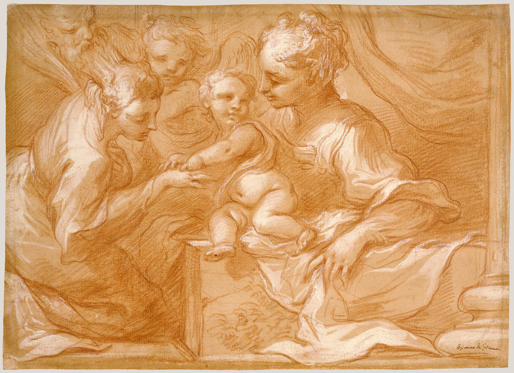 Detail of Mystic Marriage of Saint Catherine by Bartolomeo Biscaino