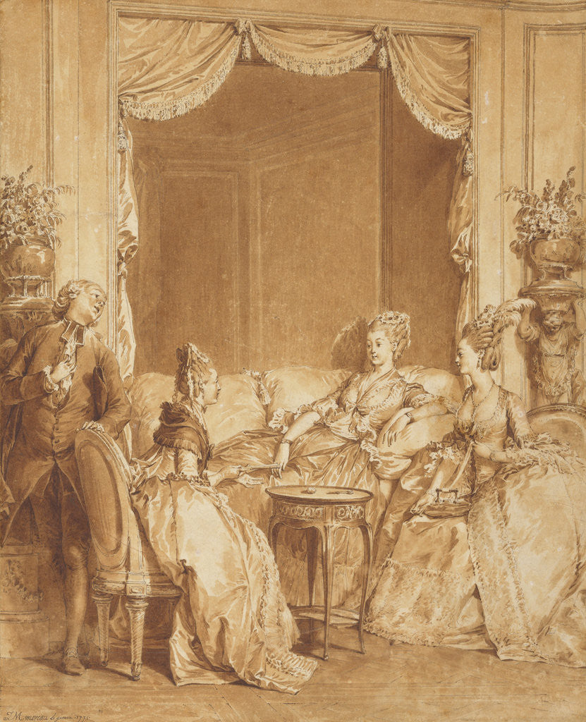 Detail of Have No Fear, My Good Friend by Jean-Michel Moreau le jeune