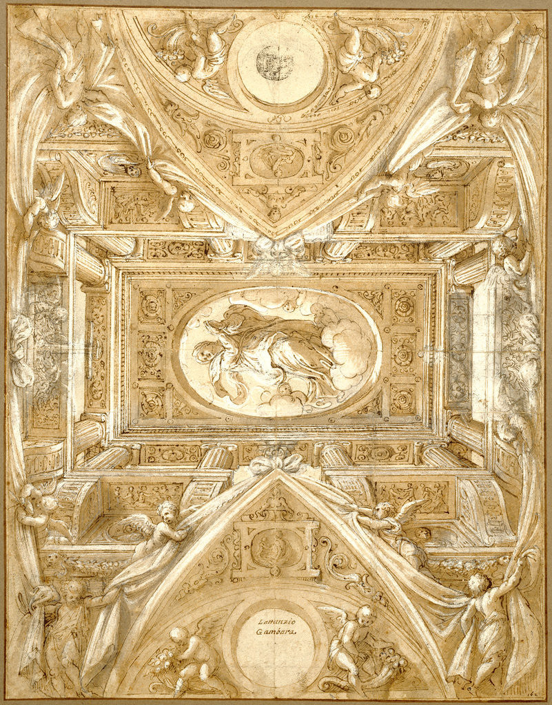 Detail of Study for a Ceiling by Lattanzio Gambara