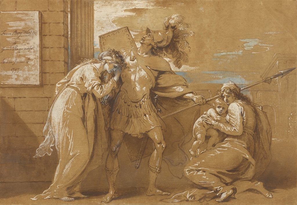 Detail of The Fright of Astyanax (Hector Bidding Farewell to Andromache) by Benjamin West