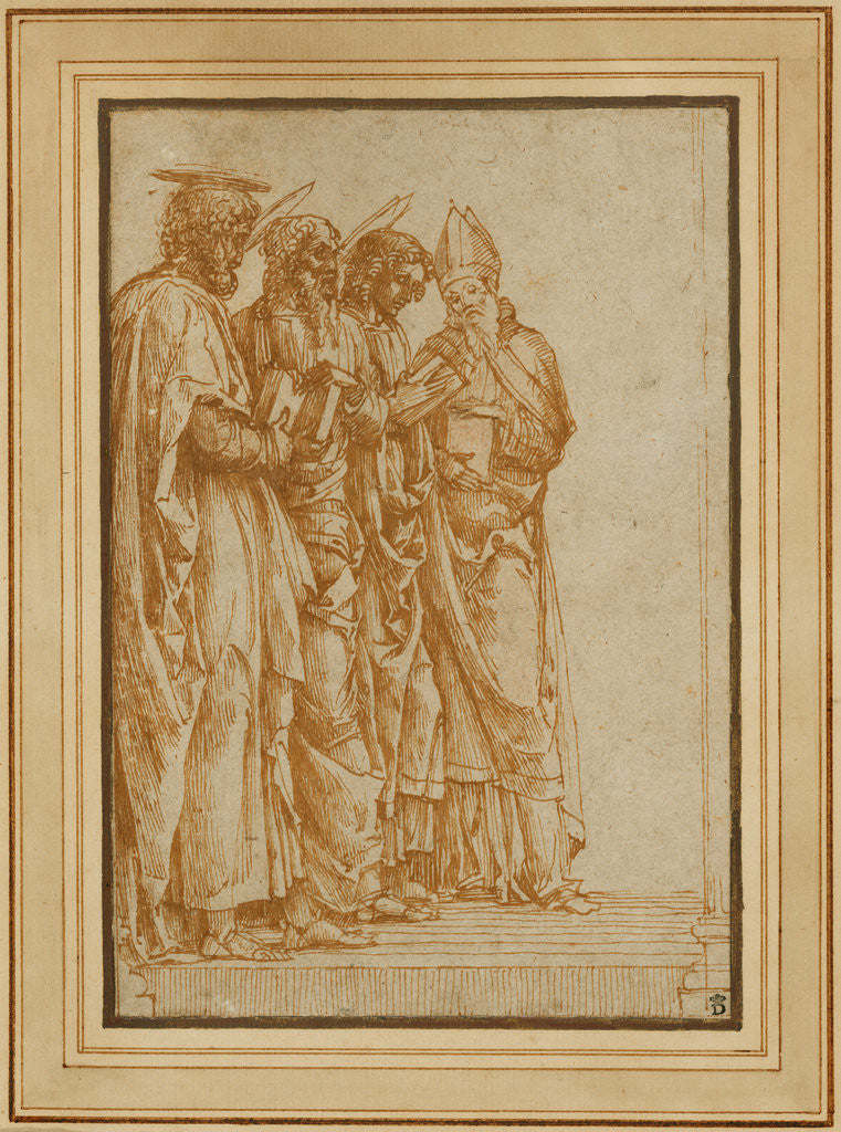 Detail of Study of Four Saints (Peter, Paul, John the Evangelist, and Zeno) by Andrea Mantegna