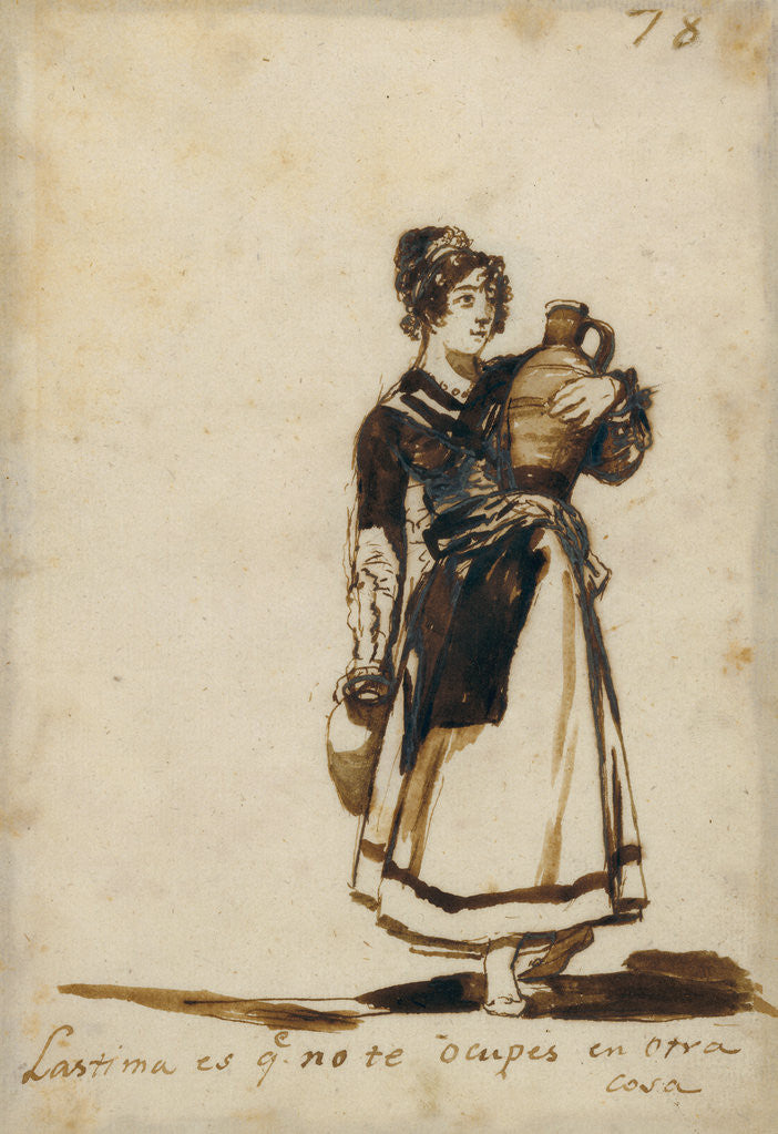 Detail of It's a Pity You Don't Have Something Else to Do! by Francisco José de Goya y Lucientes