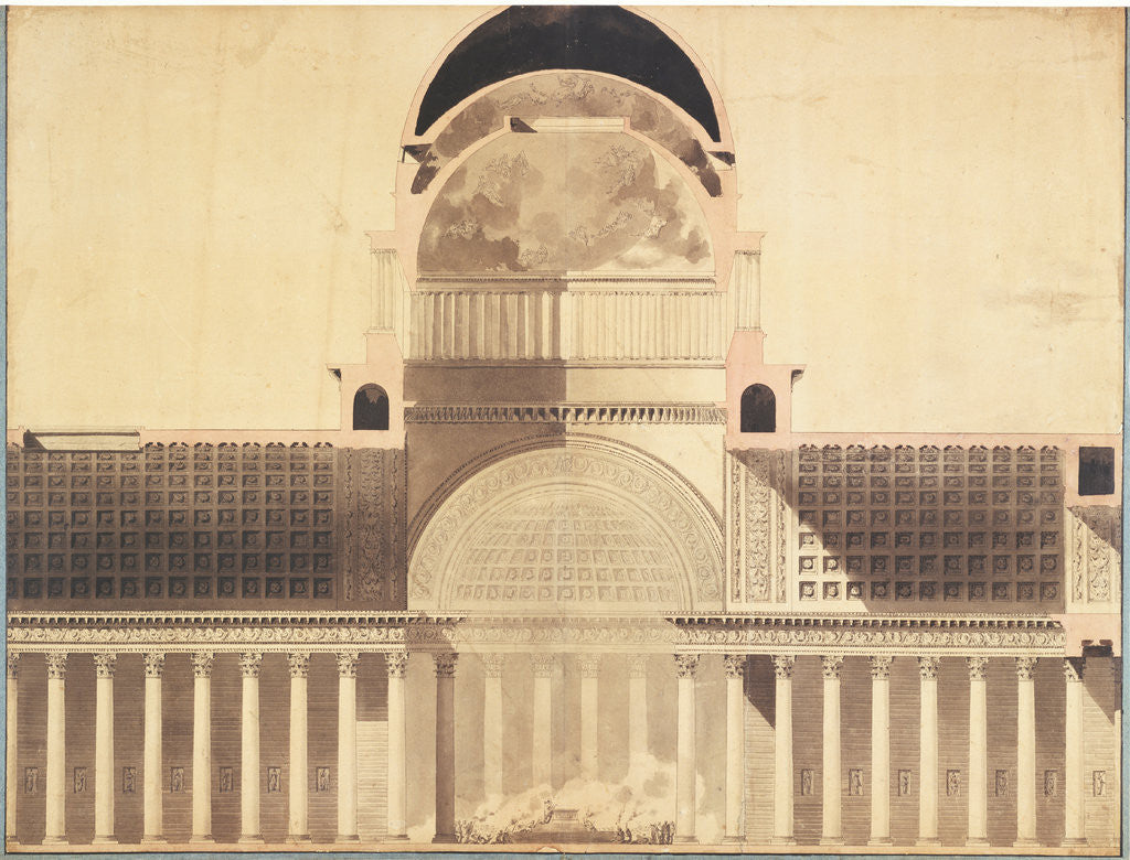Detail of Architectural Project for the Church of the Madeleine by Etienne-Louis Boullée