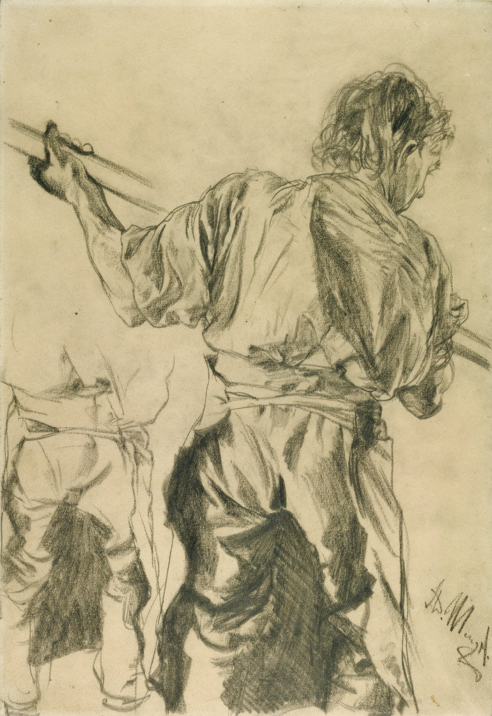 Detail of Figure Studies by Adolf von Menzel