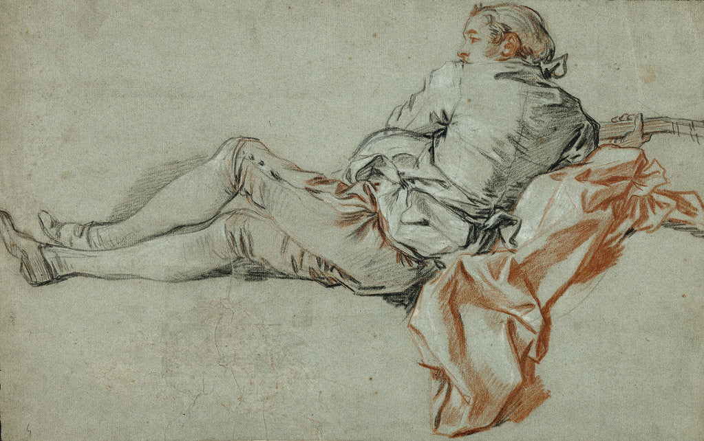 Detail of Reclining Male Figure by François Boucher