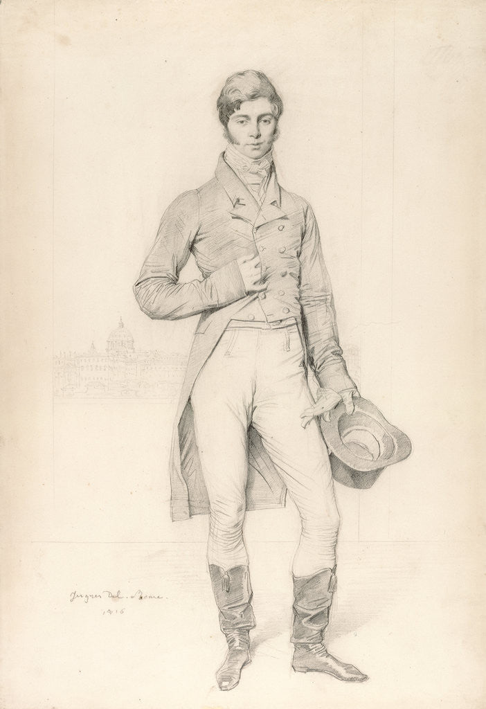 Detail of Portrait of Lord Grantham by Jean-Auguste-Dominique Ingres