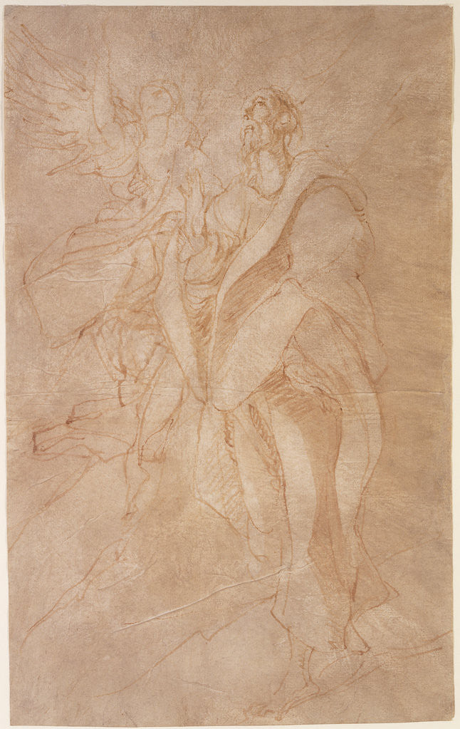 Detail of Saint John the Evangelist and an Angel by El Greco