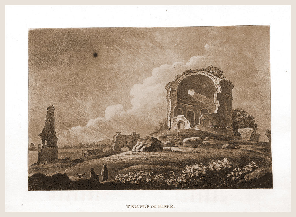 Detail of Views and Ruins in Rome and its vicinity, Temple of Hope, Italy by Anonymous