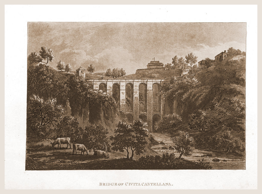 Detail of A Select Collection of Views and Ruins in Rome and its vicinity, Bridge of Civita Castetellana by Anonymous