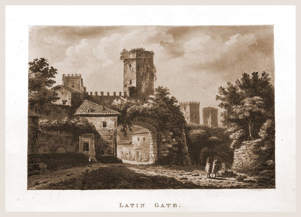 Detail of A Select Collection of Views and Ruins in Rome and its vicinity, Latin Gate by Anonymous