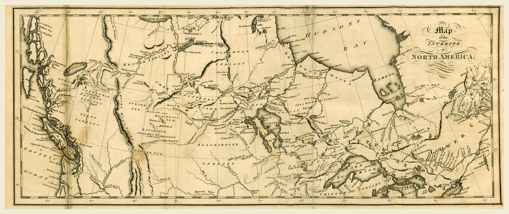 Detail of A Journal of voyages and travels in the interior of North America, between the 47 and 58th degree of North Latitude, US by Anonymous