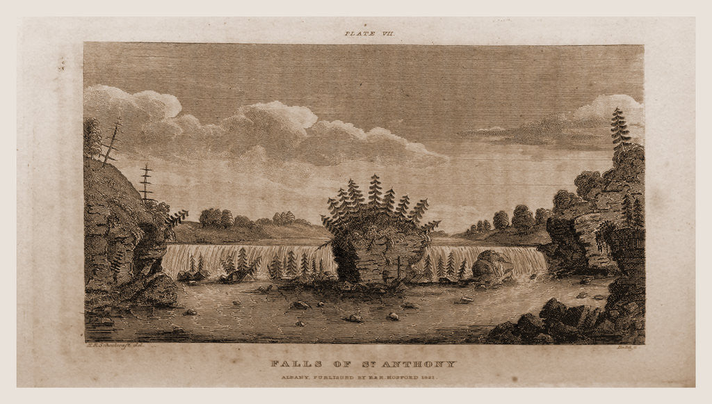 Detail of Falls of St Anthony, 1821, Narrative Journal of Travels by Anonymous