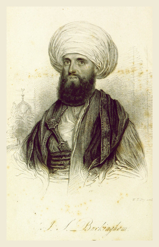 Detail of 19th century engraving by J.S. Buckingham